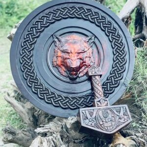 Viking shield and hammer shield size 18''