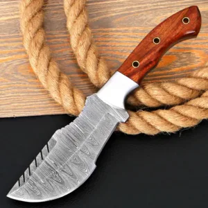 Custom Hand forged Damascus steel Camping tool, handmade hunting gift