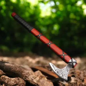 Personalized Handmade Viking Battle Axe Custom Gift Forged Steel VIKING AXE with Engraved Wood Handle Anniversary Boyfriend husband Gift