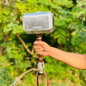 Thor’s Hammer Mjolnir – Metal Viking Hammer with Stand | Norse Mythology Prop | Marvel Cosplay Collectible