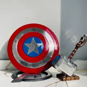 Captain America Falcon Shield - Legend Steve Rogers Shield - Shield - 18'' And Hammer - Stormbreaker Hammer - Thor Hammer - Best Combo Ever