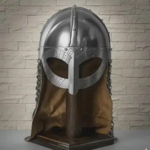 Handmade Steel Viking Helmet with Chainmail | Norse Warrior Cosplay